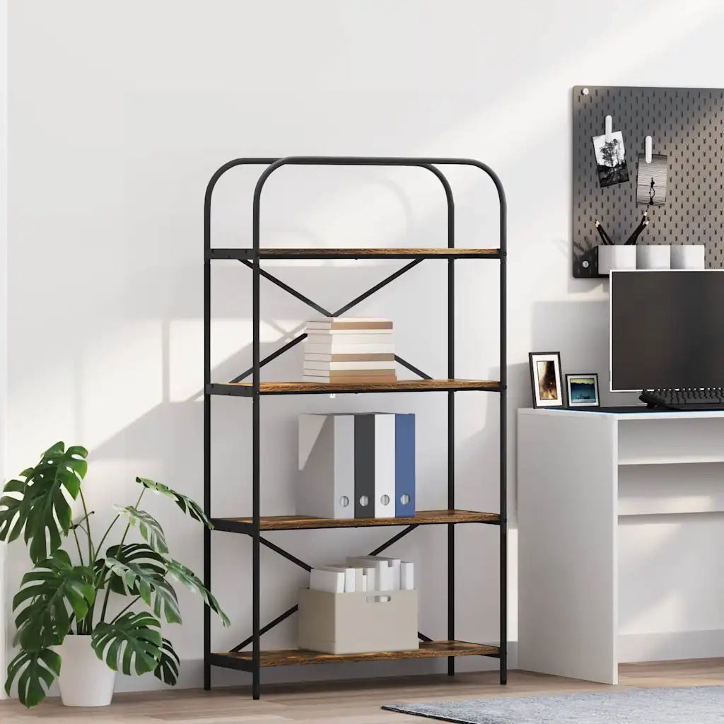 Libreria Rovere fumé 80 x 30 x 146 cm Legno multistrato 879841