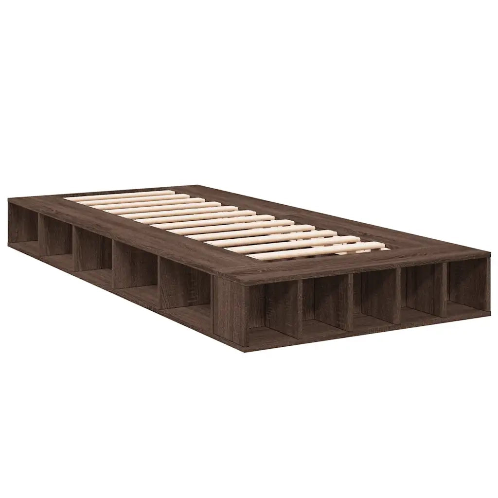 Giroletto-Struttura Letto Rovere Marrone 90x190 cm in Legno Multistrato 662662
