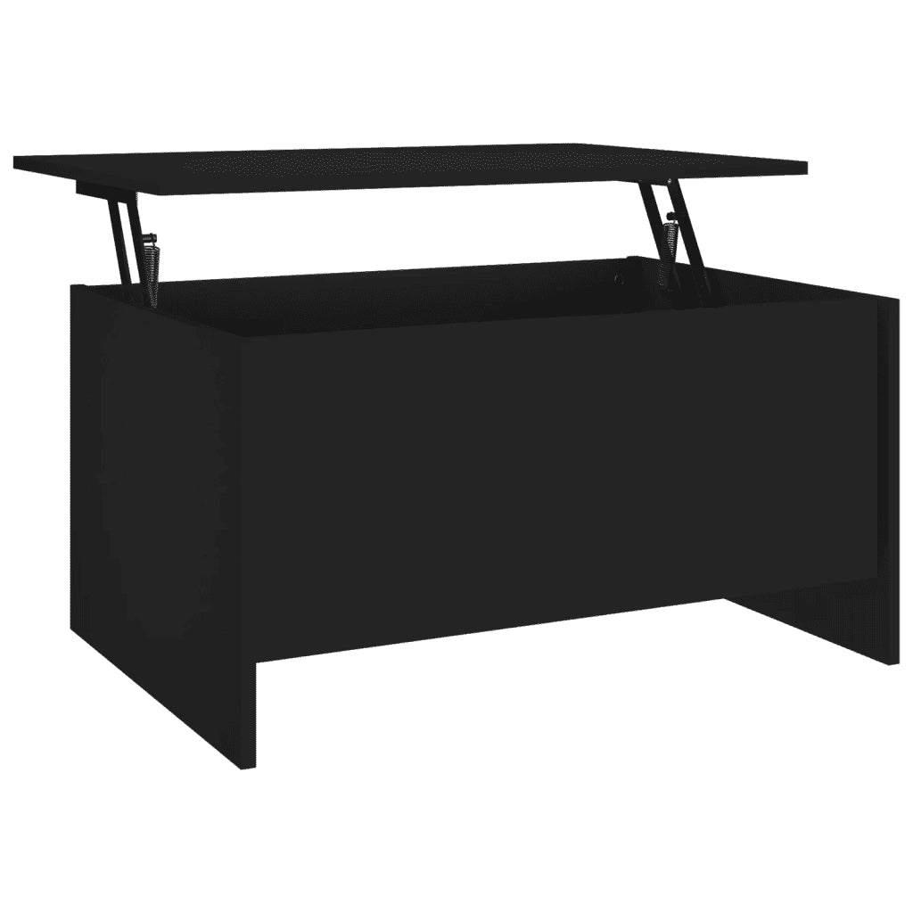 Tavolino da Salotto Nero 80x55,5x41,5 cm in Legno Multistrato cod mxl 19289