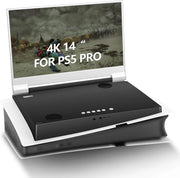 Monitor Portatile per Giochi da 14" IPS 4K 60Hz con Integrazione per PS5 pro (PS5 pro non incluso) 3840×2160 con 2 Porte HDMI, FreeSync, 2 Altoparlanti Stereo Multimedia Integrati