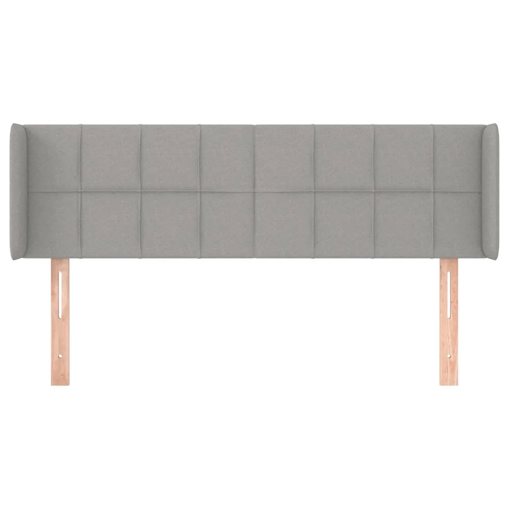 Testiera ad Orecchio Grigio Chiaro 147x16x78/88 cm in Tessuto 3118766