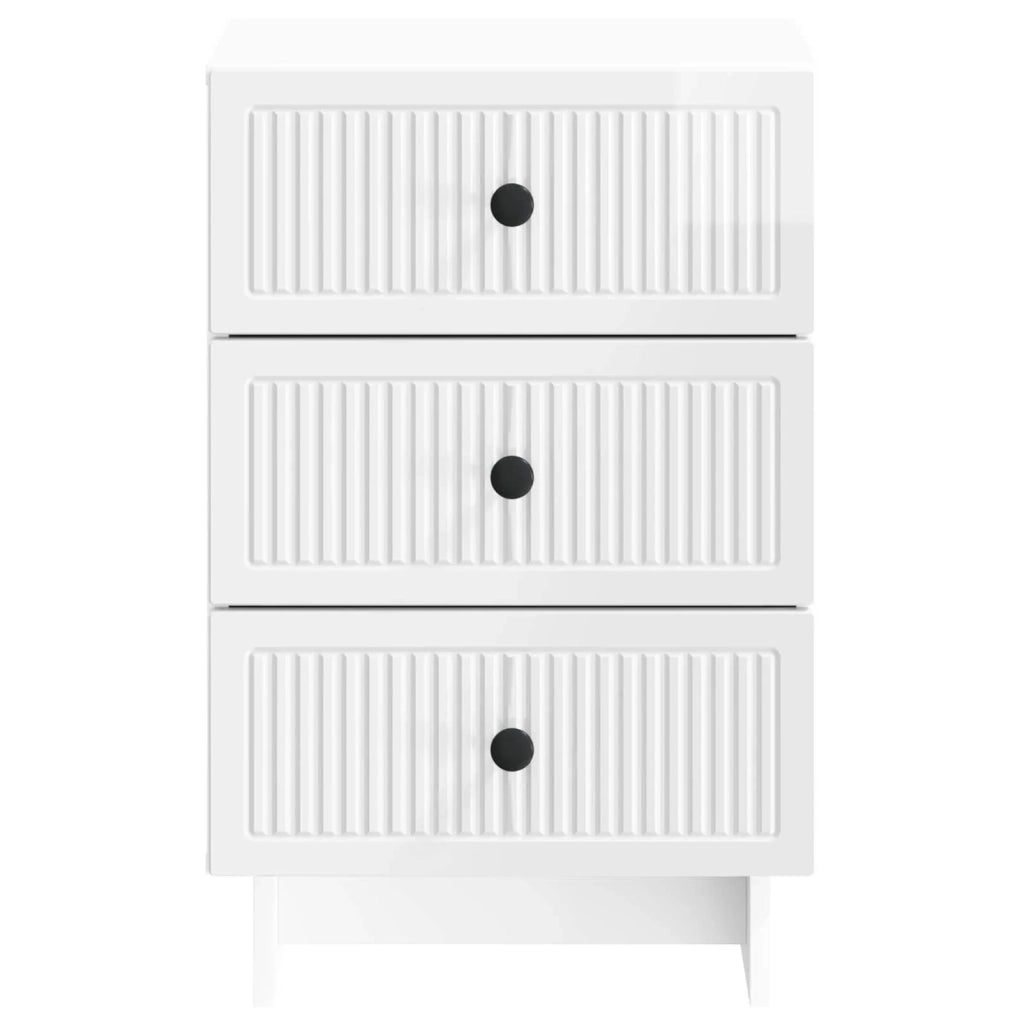 Armadio da Notte con cassetto Bianco Lucido 43 x 41 x 66,5 cm