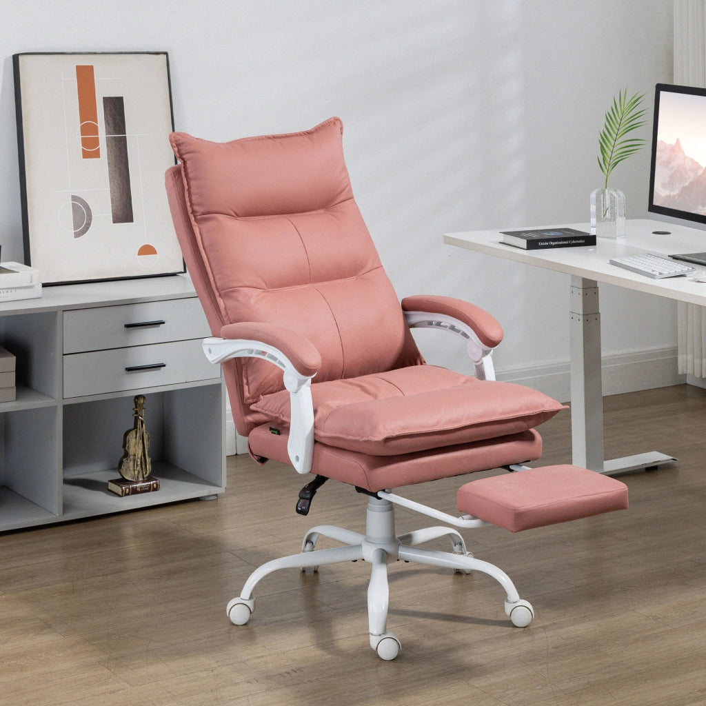 Poltrona massaggiante e riscaldante da ufficio ¨C zephmum ¨C rosa 66x74x121,5 cm