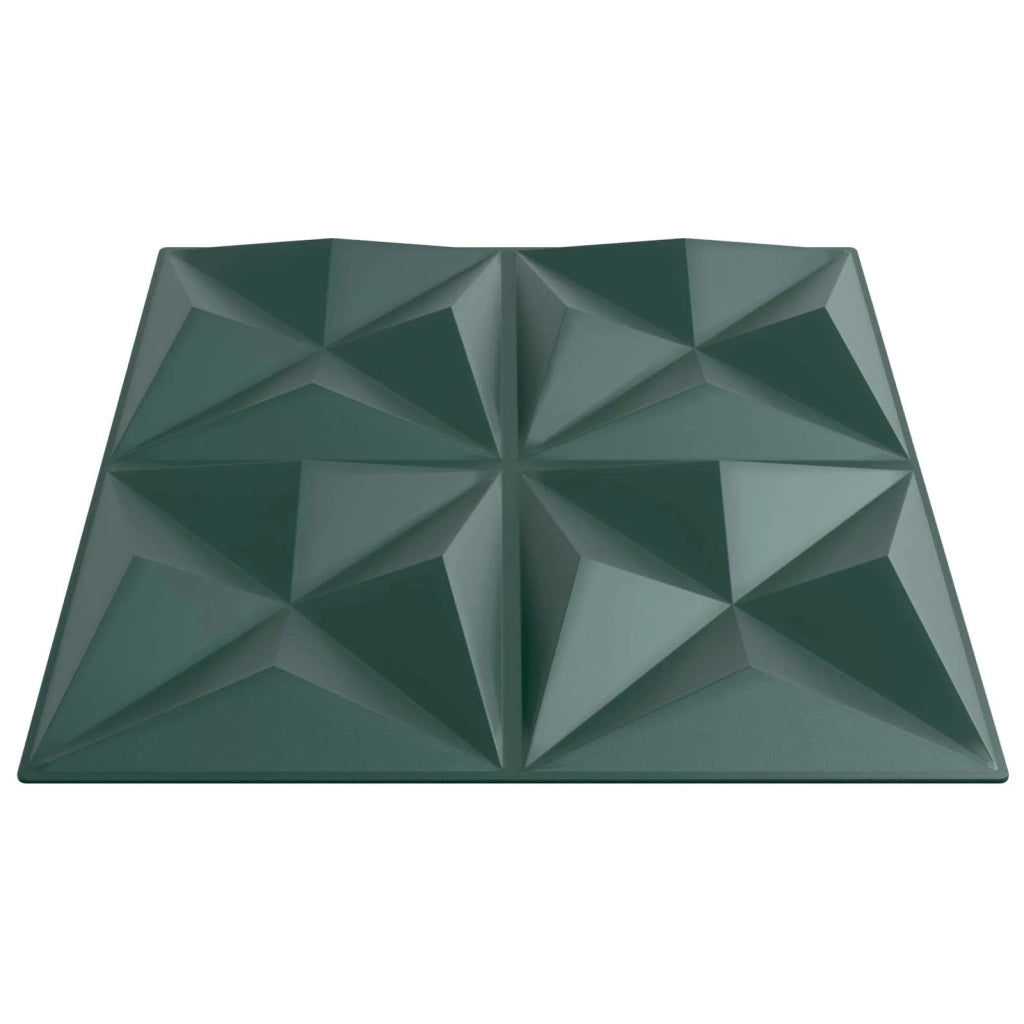 Pannelli da parete 24 pz 50 x 50 cm Verde Origami Schiuma XPS 42046070