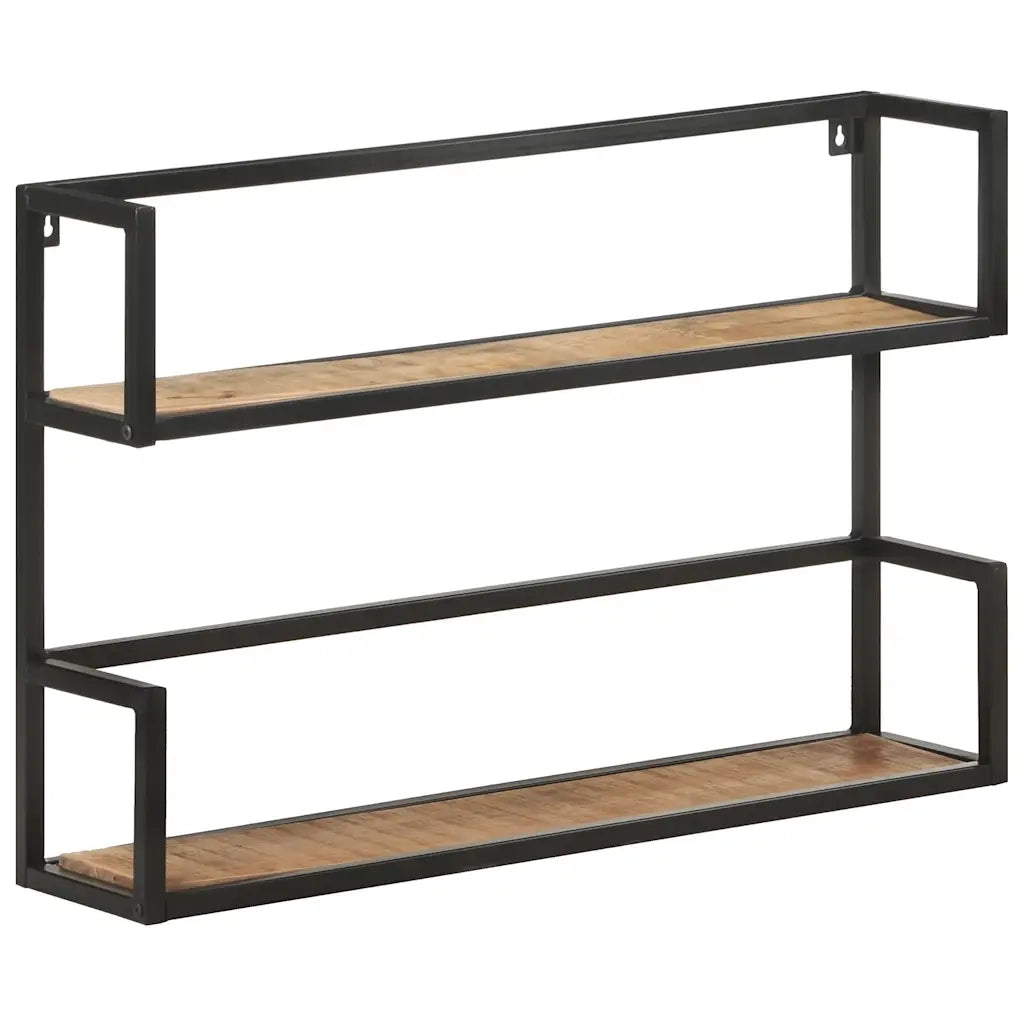 Scaffale a Muro 80x20x60 cm in Legno di Mango Grezzo cod mxl 57206