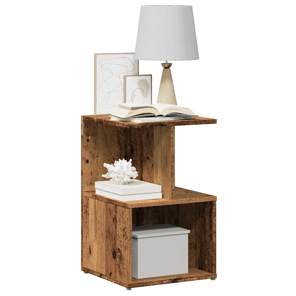 vidaXL Comodino Legno Vecchio 35x35x55 cm in Legno Multistrato