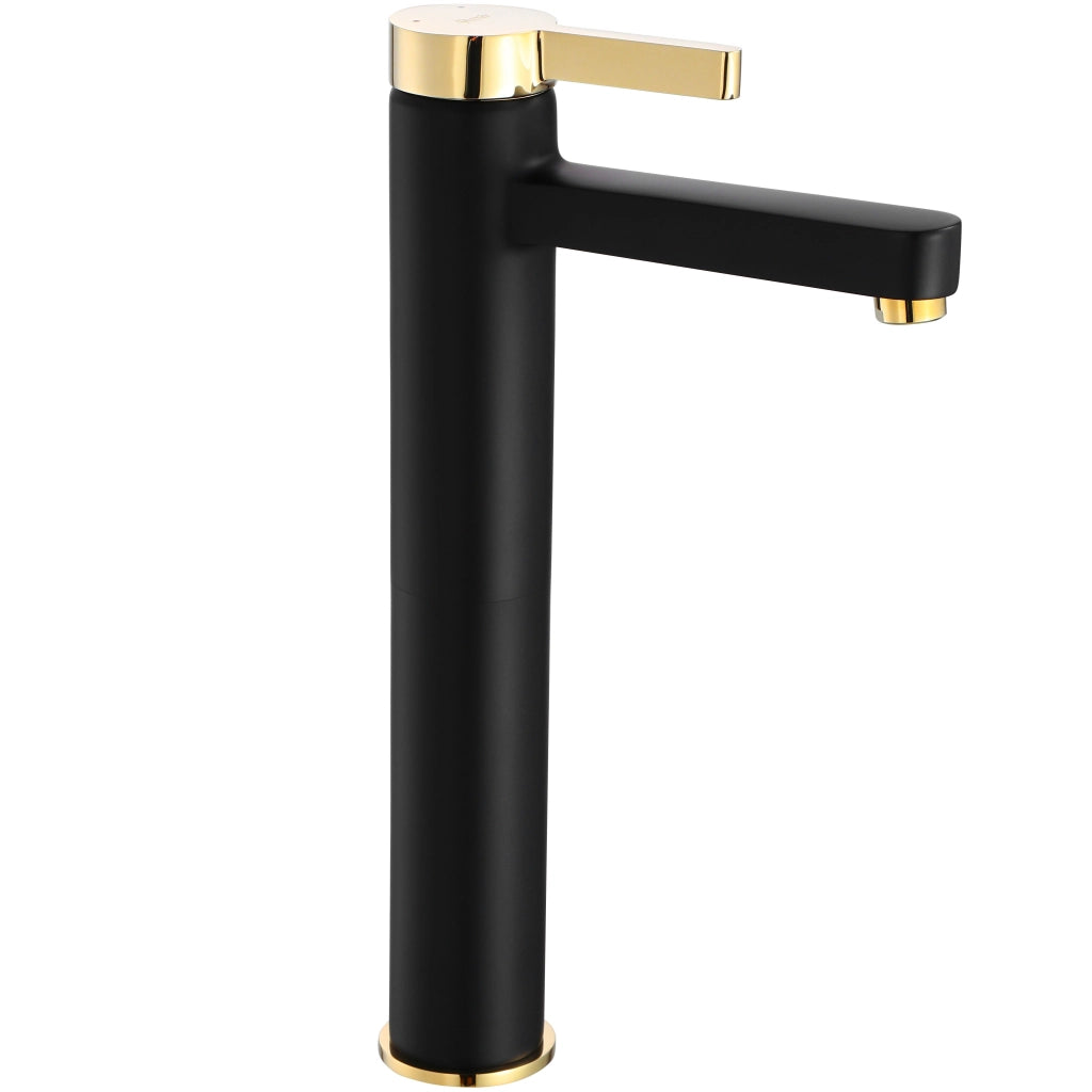 Rubinetto Da Lavabo Rea Polo Black Gold High