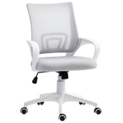 Sedia da ufficio girevole con rete ¨C zephmum ¨C grigio, altezza regolabile