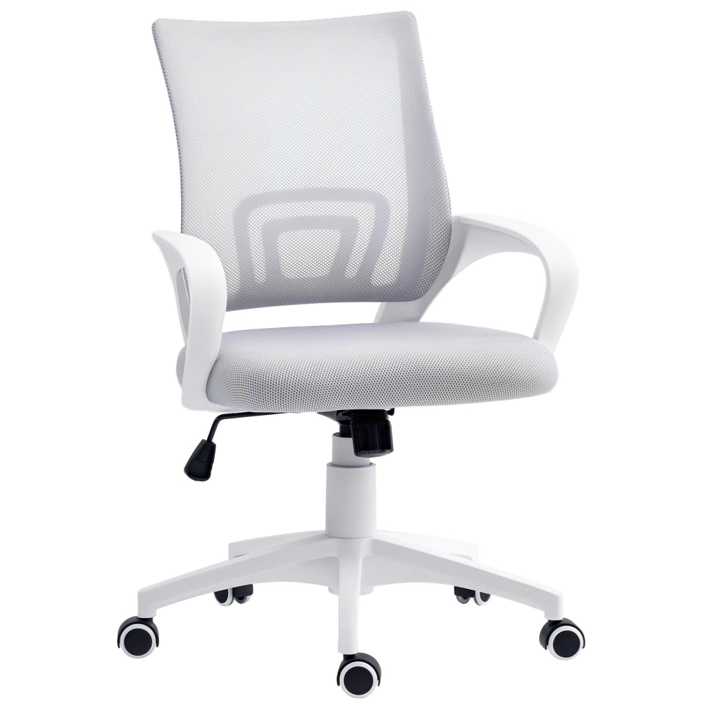 Sedia da ufficio girevole con rete ¨C zephmum ¨C grigio, altezza regolabile