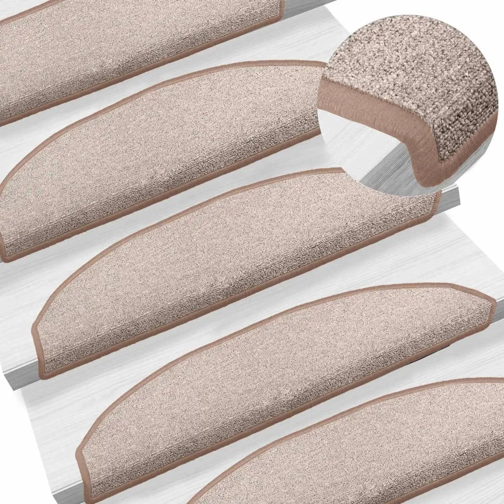Tappetini per scale autoadesivi 15 pcs Marrone Chiaro