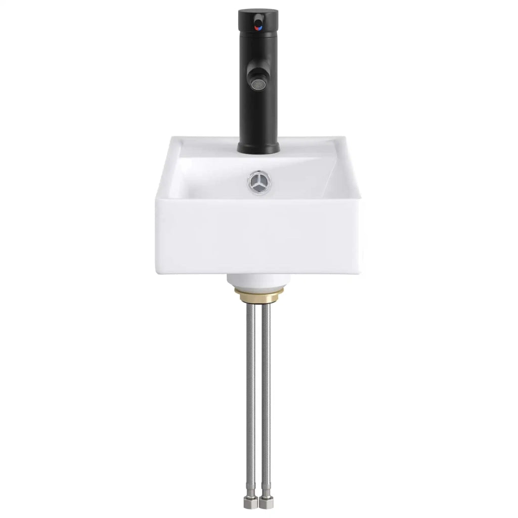 Lavabo da bagno Nero Opaco 40,5 x 22,5 x 11,5 cm Metallo