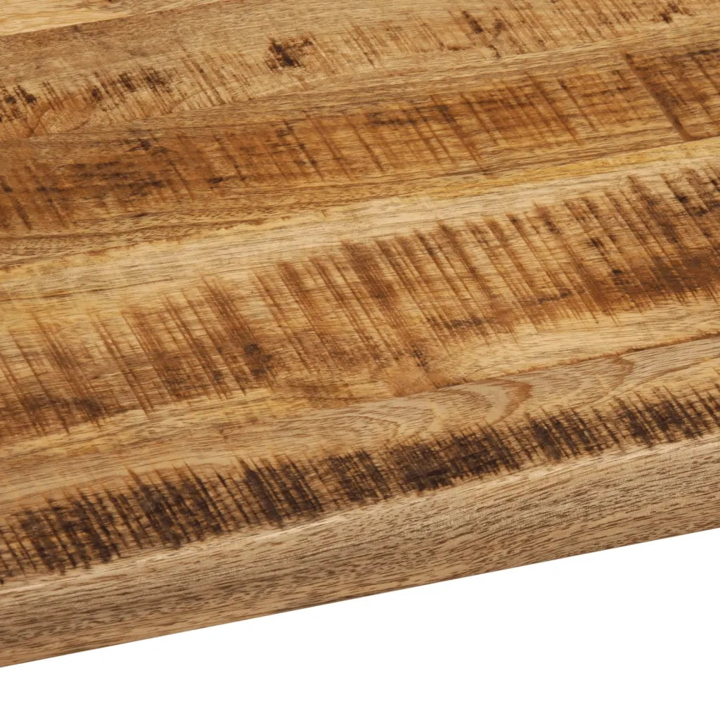 Piano Tavolo 90x80x2,5 cm Bordi Vivi Legno di Mango Grezzo 370363