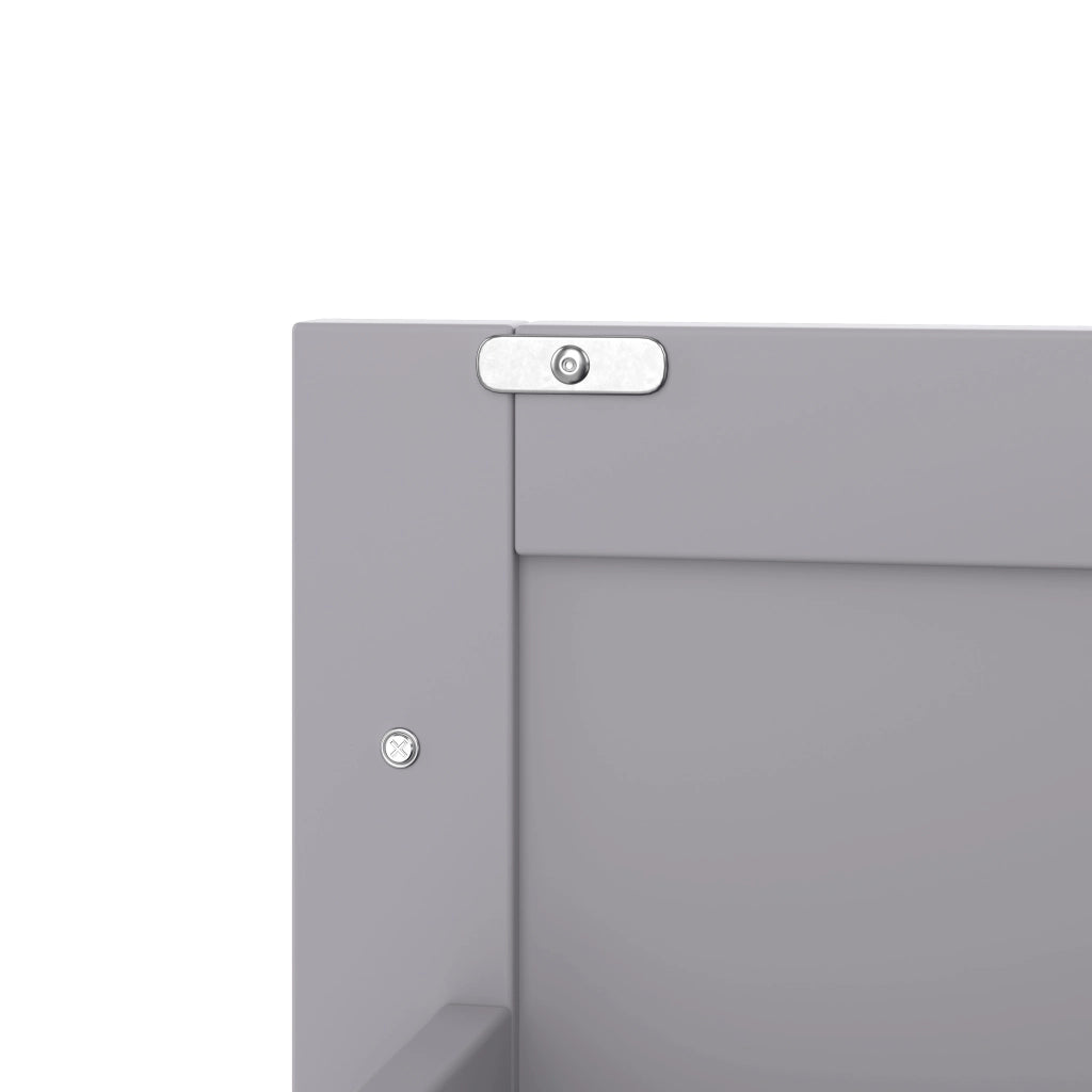 Mobile bagno freestanding con lavabo in ceramica integrato, 76x46x83,5 cm, grigio
