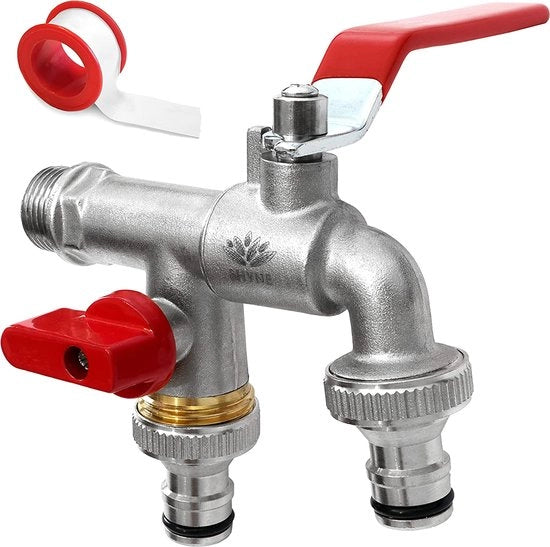 Valvola a sfera / Valvola per giardino, accessori in acciaio inossidabile, 1/2'' a 2*3/4'' (1 pezzo)