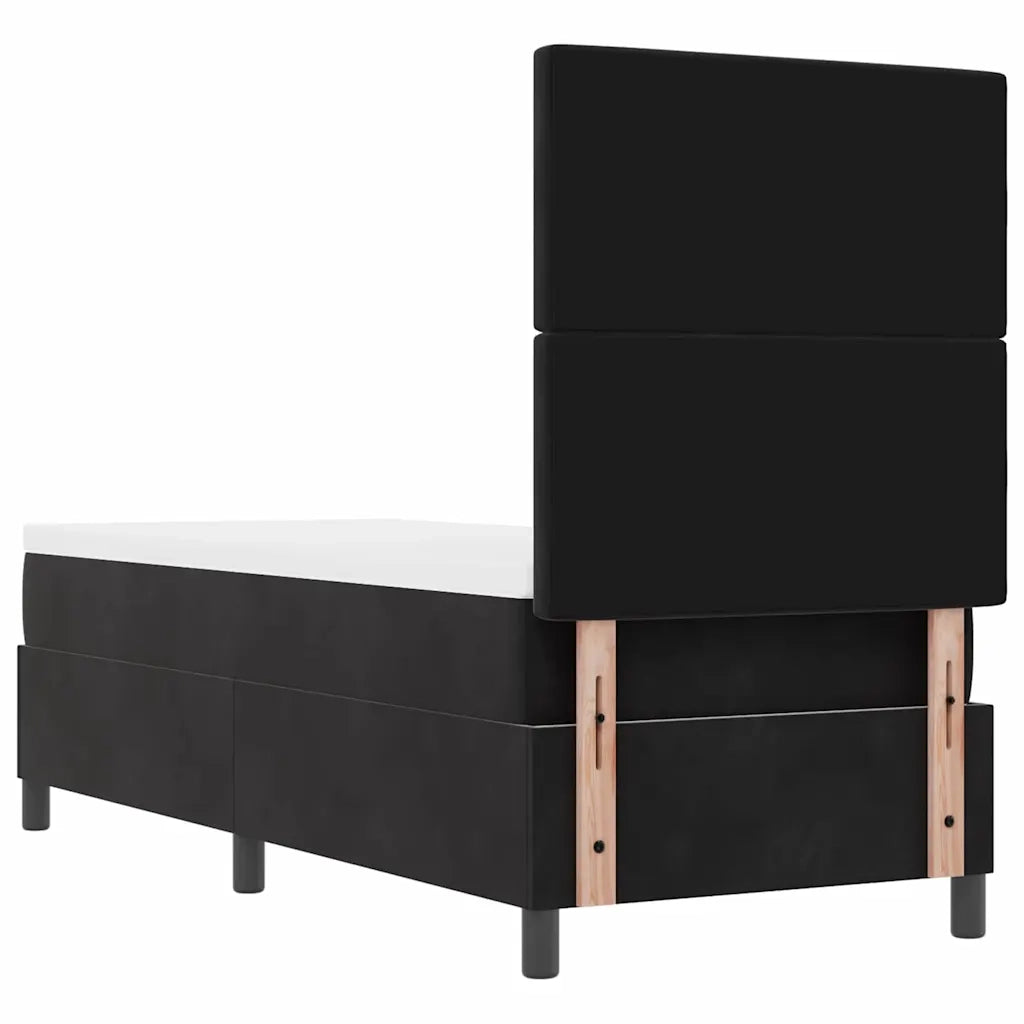 Letto a Sorgente LED con materasso Nero 80 x 200 cm Tessuto 3343210