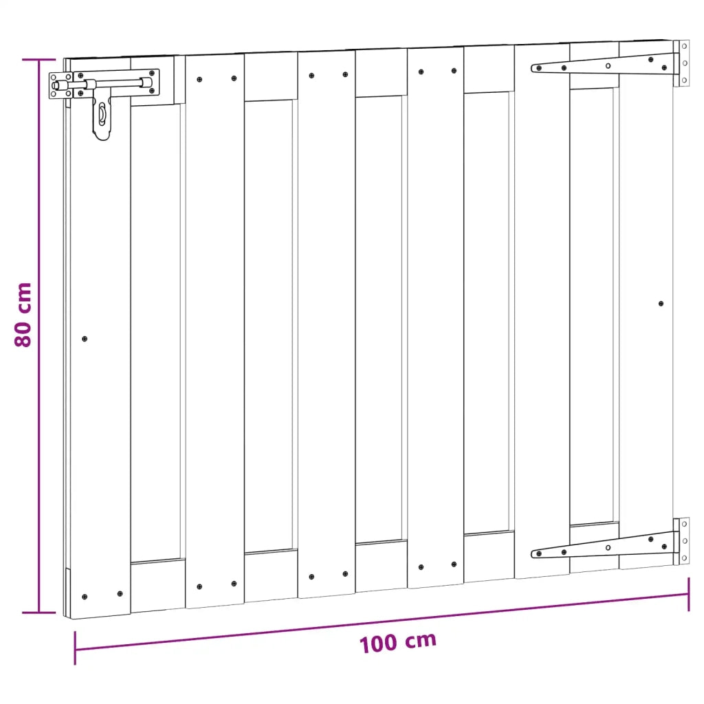 Cancello da giardino 100 x 80 cm WPC e Alluminio Marrone 42039048