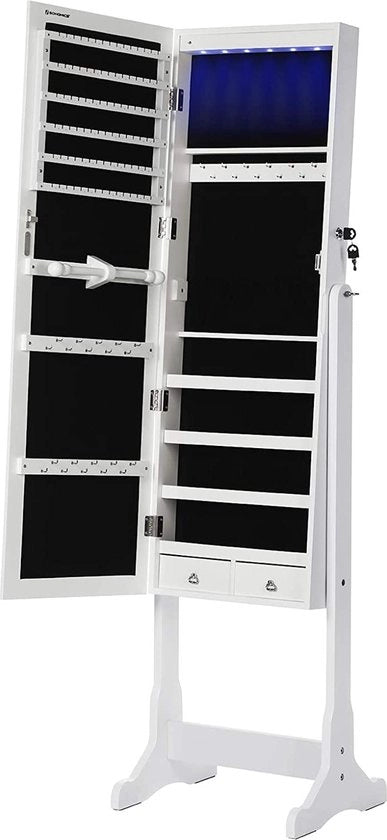 Illuminazione a LED per armadietto specchio con 5 gambe e 2 piccoli contenitori chiusi JBC94W