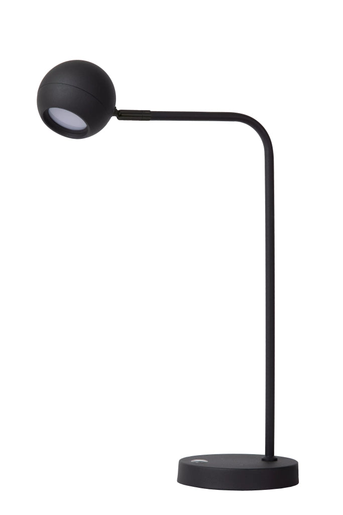 Lampada scrivania nera spot LED 3W dimmer touch Comet Lucide