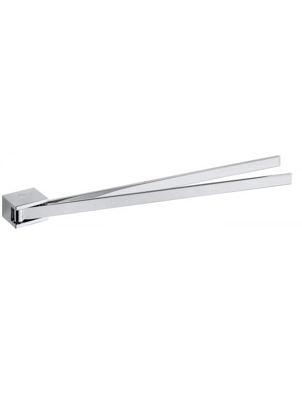 Portasciugamani doppio girevole VIA ottone cromato 4,6 x 3,2 x 44,5 cm