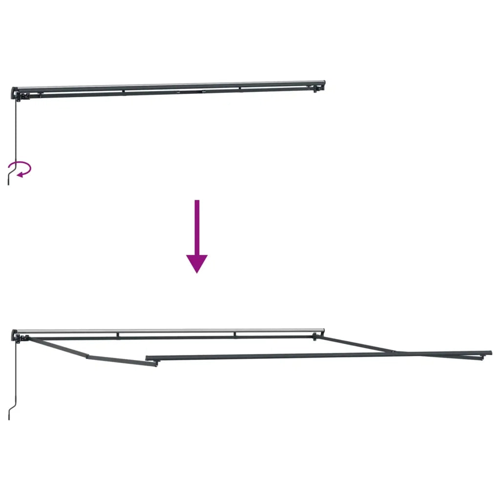 Tenda da Sole | Tenda Retrattile Multicolore 450 ¡Á 350 cm Poliestere e Acciaio
