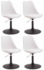 Set di 4 sedie da pranzo Maverick Plastic bianco,nero