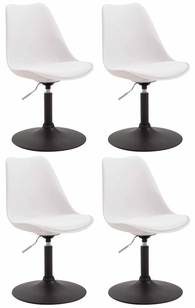 Set di 4 sedie da pranzo Maverick Plastic bianco,nero