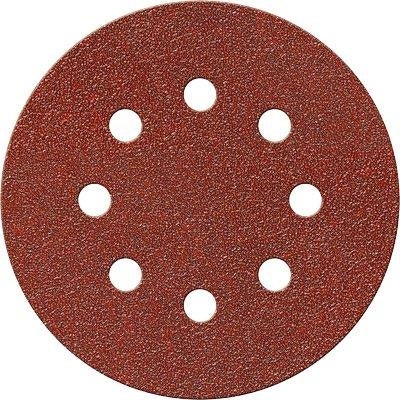 DISCO ABRASIVO FIBRATO VELCRATO 8 FORI IMPERIAL - MM 125X22,2 GRANA  60 CF=PZ  50- 1 confezioni