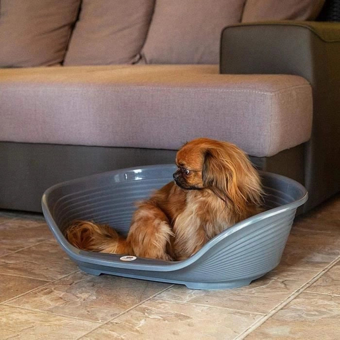 FERPLAST Cestino Siesta Deluxe 4 - 61,5x45x21,5 cm - Grigio scuro - Per cani e gatti
