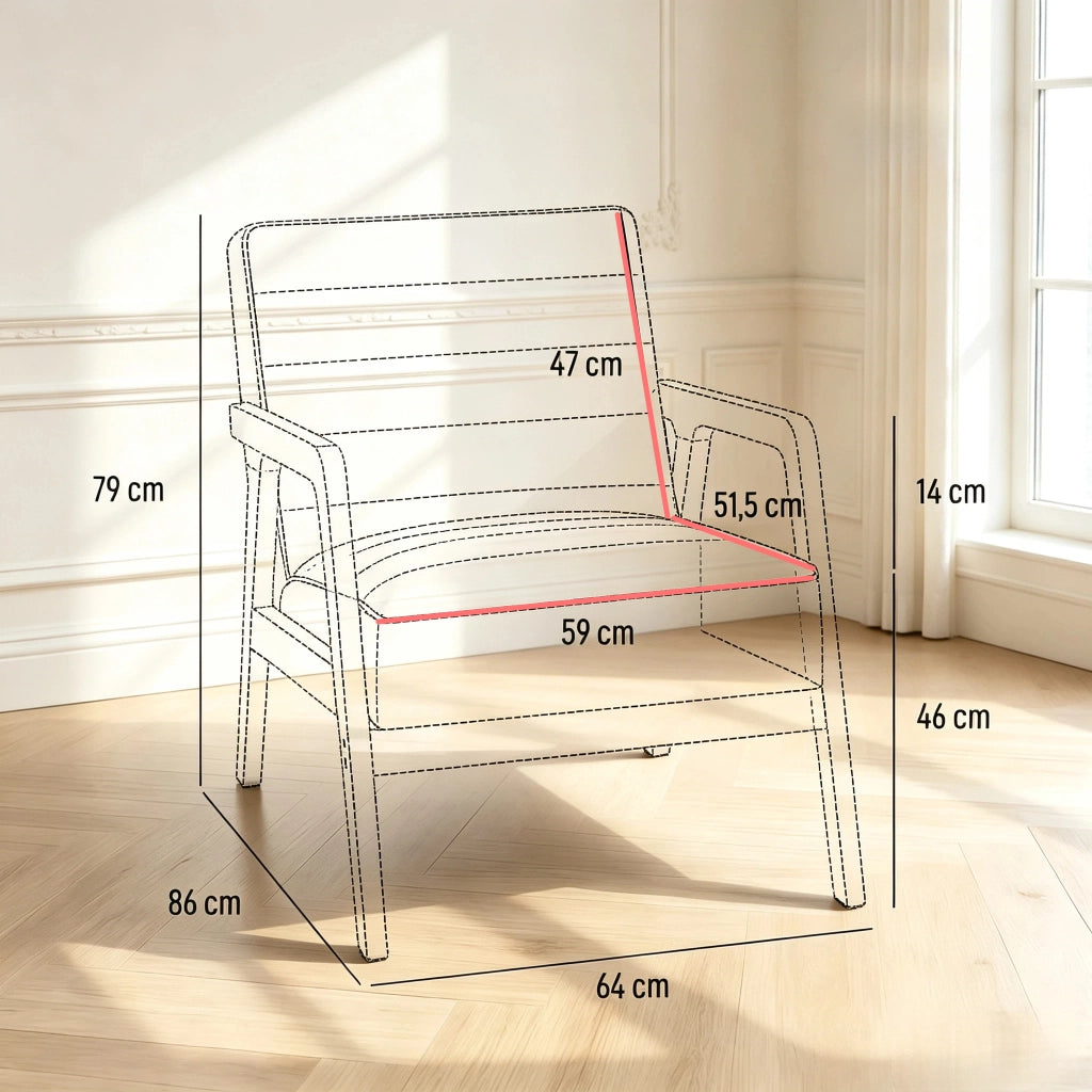 POLTRONA da salotto in PU e legno 64 x 86 x 79 cm marrone antico