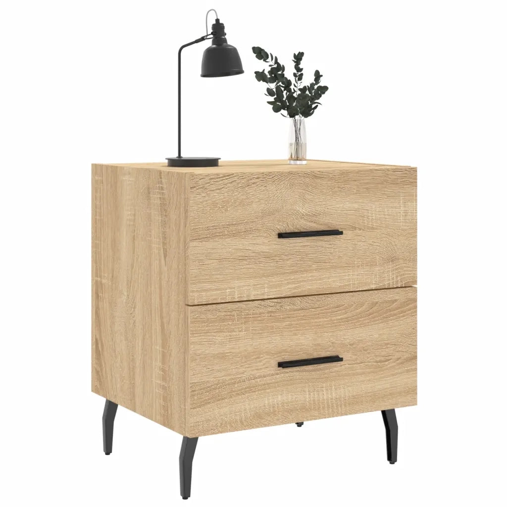 Comodino-Tavolino da notte Rovere Sonoma 40x35x47,5 cm in Legno Multistrato 215469