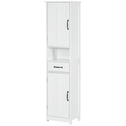 Colonna Bagno con Ante e Cassetto ¨C Zephmum ¨C Bianco 40x30x164 cm