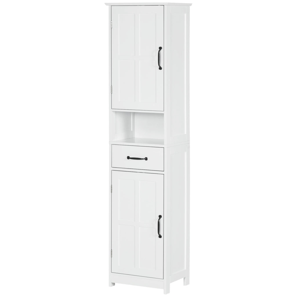 Colonna Bagno con Ante e Cassetto ¨C Zephmum ¨C Bianco 40x30x164 cm