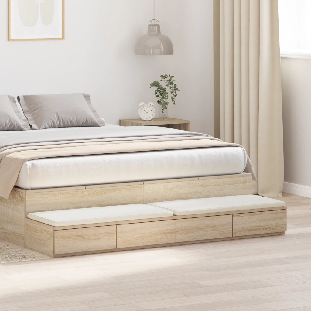 Cassetti per Letto  Rovere Sonoma 160x36,5x16,5 cm in legno ingegnerizzato