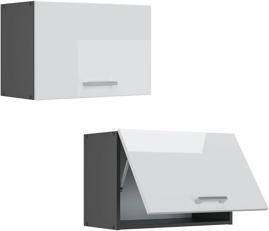 Pensile da cucina R-Line, Bianco lucido, 60 cm Piatto, per la libera combinazione all'interno di sistemi cucina modulari