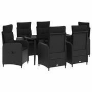 Set Tavolo da Salotto con cuscino con cuscino 7 pcs Nero 3422455