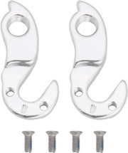 Set di supporto derailleur per bicicletta - Alluminio - Compatibile con MTB - Argento 2 Set Supporto Derailleur per Bicicletta 5,7x2,5cm Alluminio Supporto Derailleur Haak Adattatore Compatibile con MTB Accessori per Bicicletta Argento.
