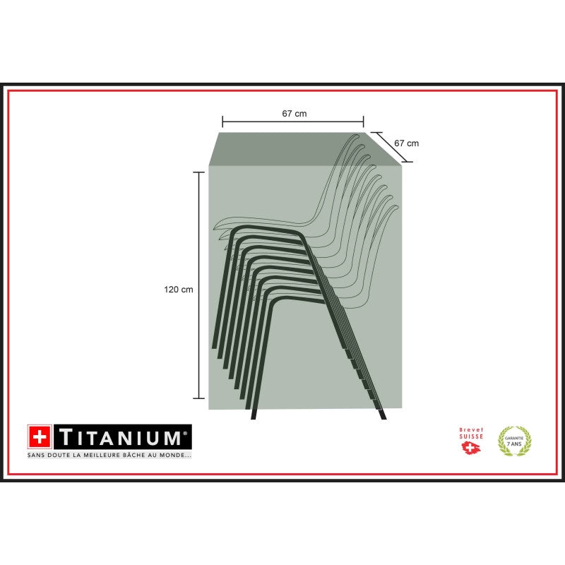 Copertura per sedie TITANIUMÂ® Nero - 67 x 67 x 120 cm