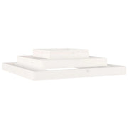 Fioriera rialzata per piante fiori terrazza giardino 110 x 110 x 27 cm legno massello di pino bianco 02_0037309