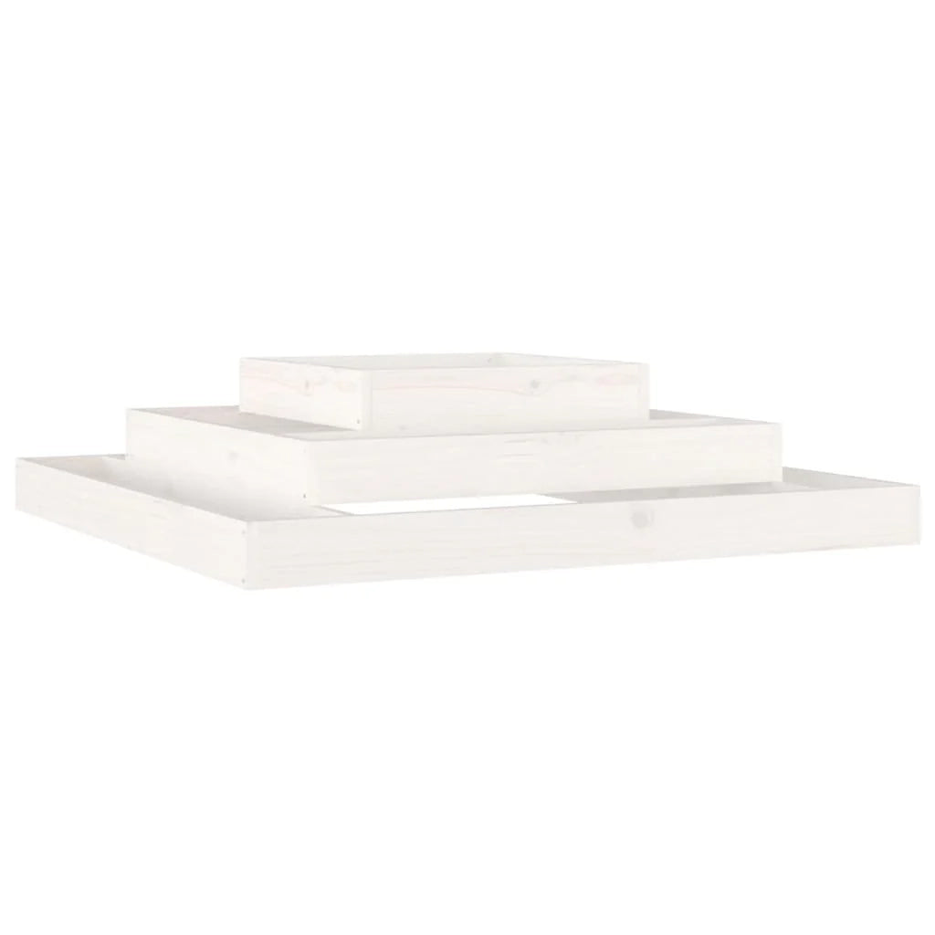 Fioriera rialzata per piante fiori terrazza giardino 110 x 110 x 27 cm legno massello di pino bianco 02_0037309