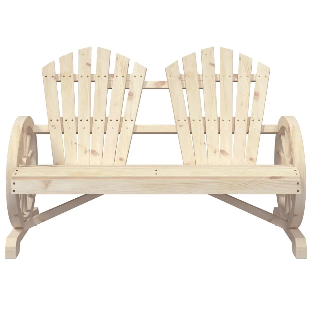 Sedia da Giardino Adirondack 2 Posti in Legno Massello di Abete 365095