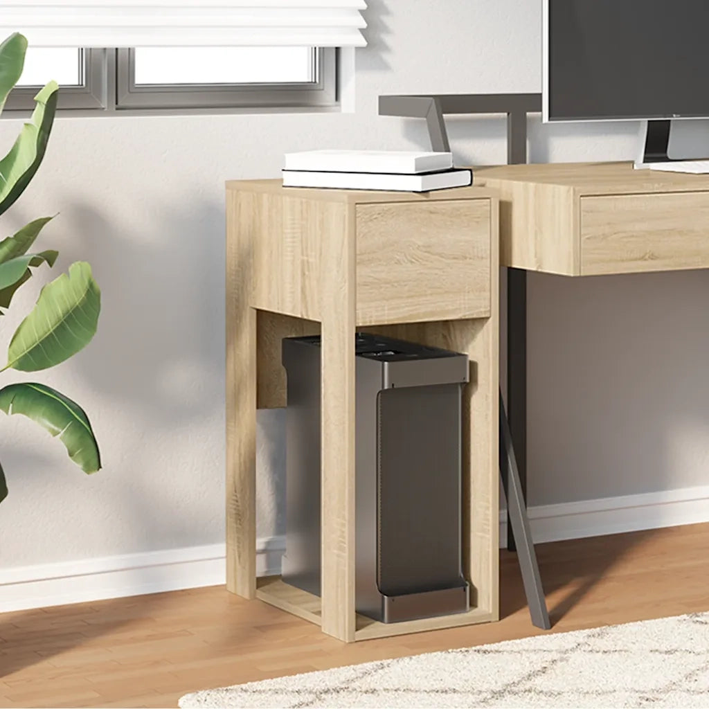 Supporto per Computer a Torre con Cassetto Rovere 30x44x74 cm CFW6001505
