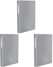 Displayboek in formato A4, 80 copertine trasparenti per 160 fogli, grigio, 46520088 (confezione da 3)