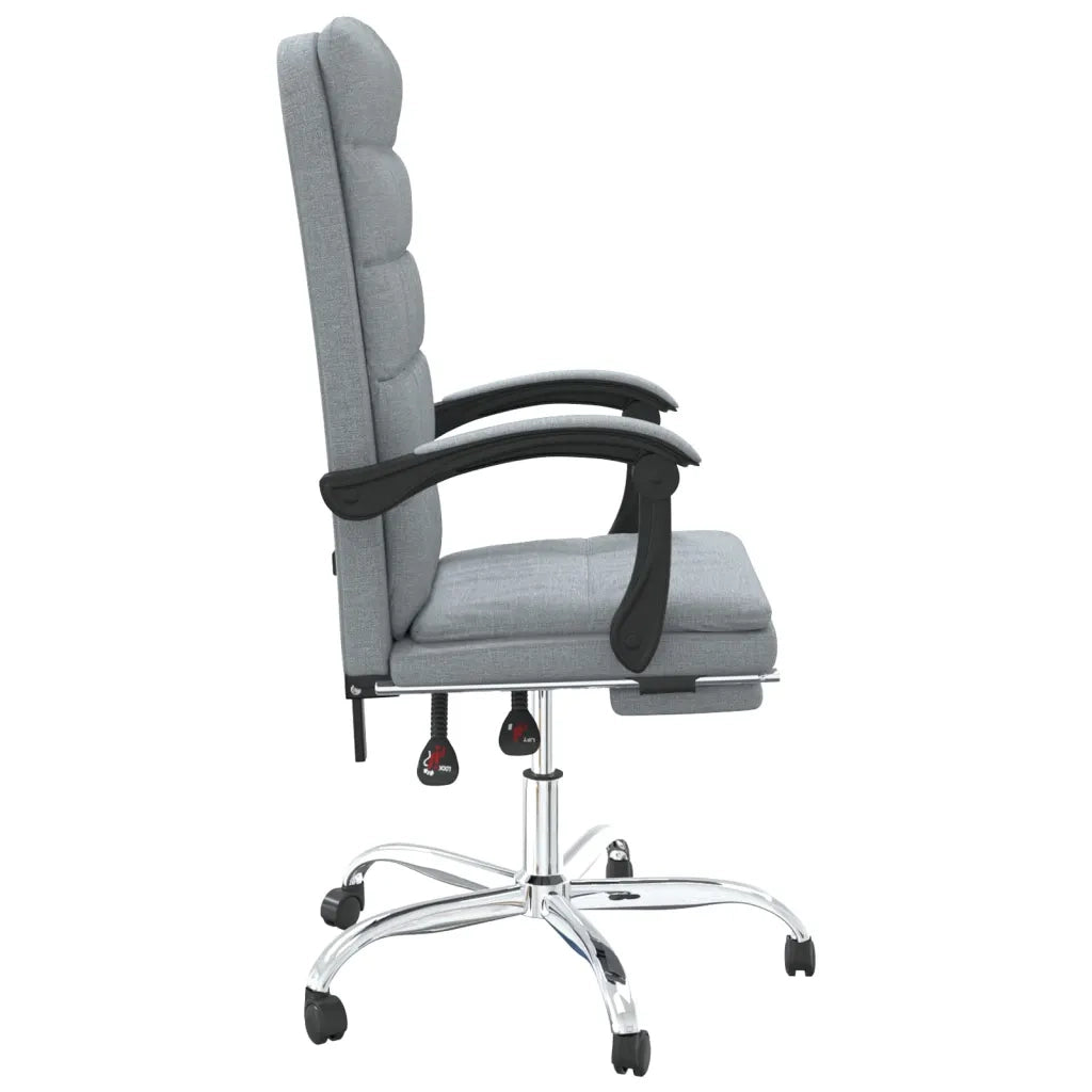 Poltrona da Ufficio Reclinabile Grigio Chiaro in Tessuto cod mxl 26119