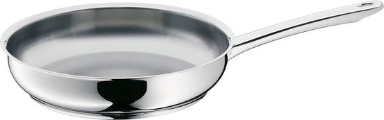 Piatto in Acciaio Inossidabile 20 cm, Cromargan RVS, Piatto per la Cottura, Non Verniciato, Induzione, Resistentente alla Lavastoviglie, Resistente al Forno, Acciaio Inossidabile