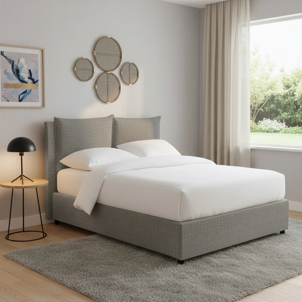 Todmorden, Letto Singolo Sfoderabile Made in Italy, Grigio Cenere