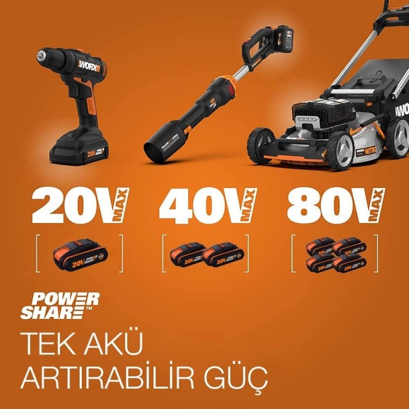 Kit batteria 20V 2.0Ah + caricabatterie rapido Worx PowerShare WA3601 - Worx
