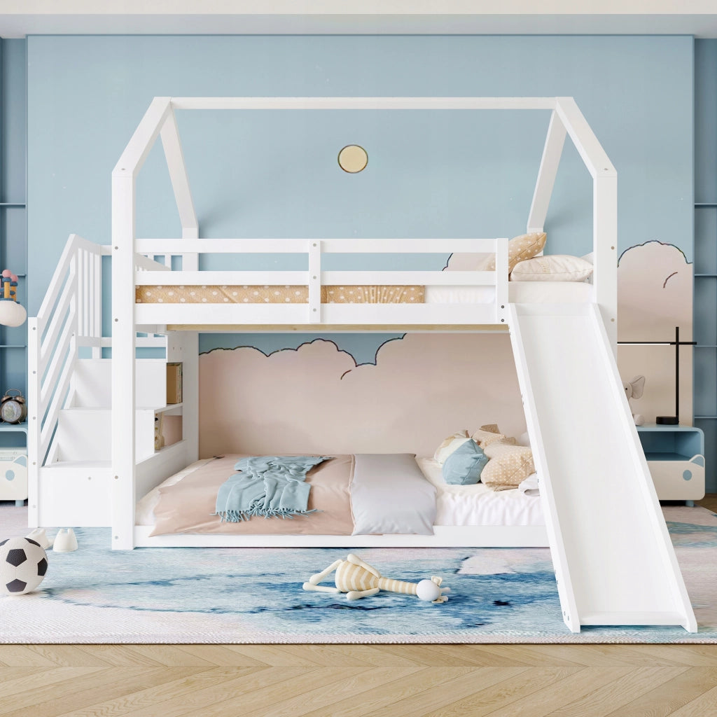 Letto a castello 140x200 bianco - Xylo - Senza materasso