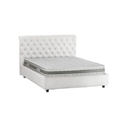 Letto Matrimoniale Arnorld, Letto Matrimoniale Materasso Incluso Made in Italy, Bianco