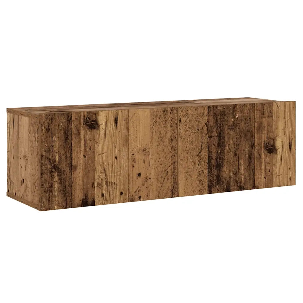 vidaXL Mobili TV a Parete 3 pz Legno Antico in Legno Multistrato