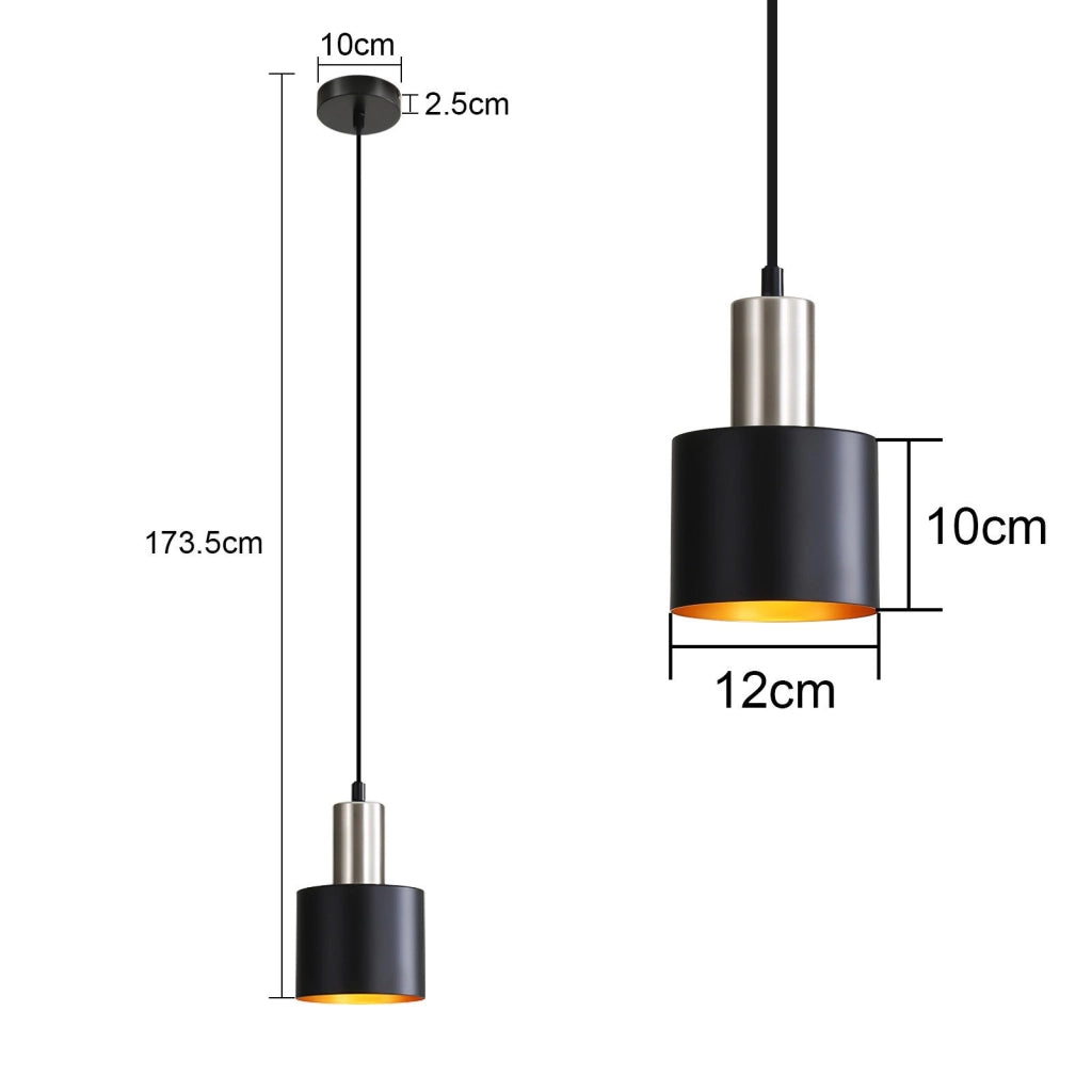 Lampada a sospensione ZMH nera retro regolabile altezza E27 per tavolo da pranzo e comodino